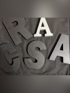 4-6” Wooden & 1 Medal 3-D Letter Wall Decor - 5 letters